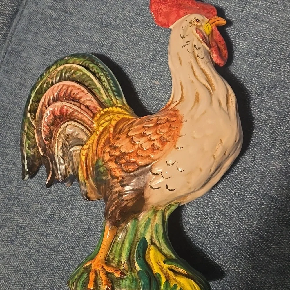 Sur La Table Italian Hand-Painted Ceramic Rooster, Size 12